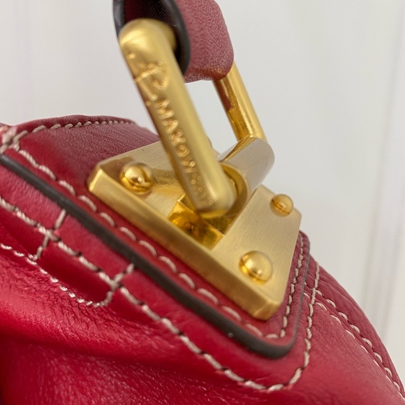 B. MAKOWSKY slouchy red shoulder bag NWOT - Picture 8 of 8